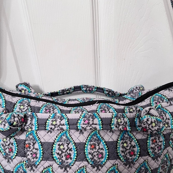 Vera Bradley Hadley On The Go Satchel Bag in Paisley Stripes. - Picture 3 of 11